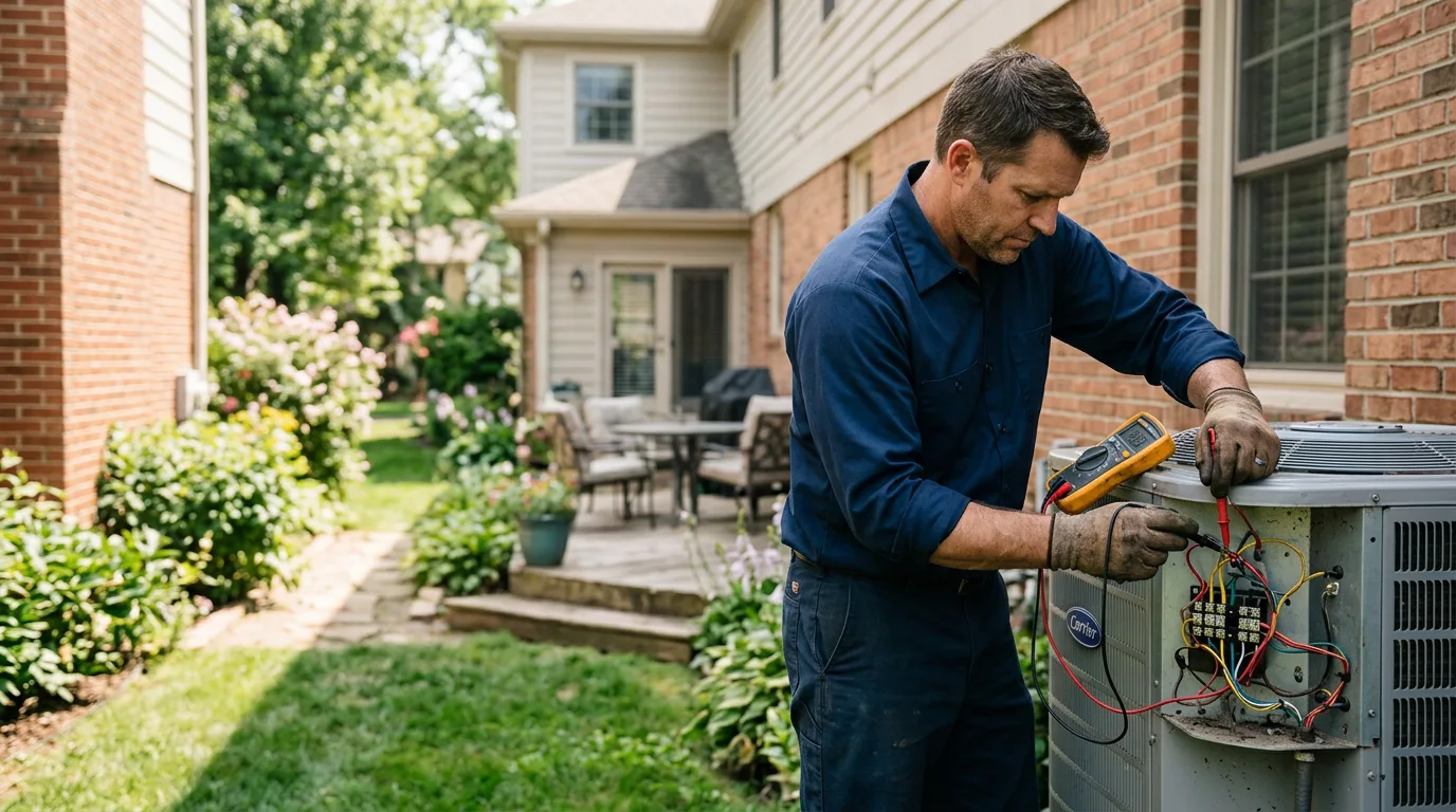 HVAC technician working near North Billerica, MA